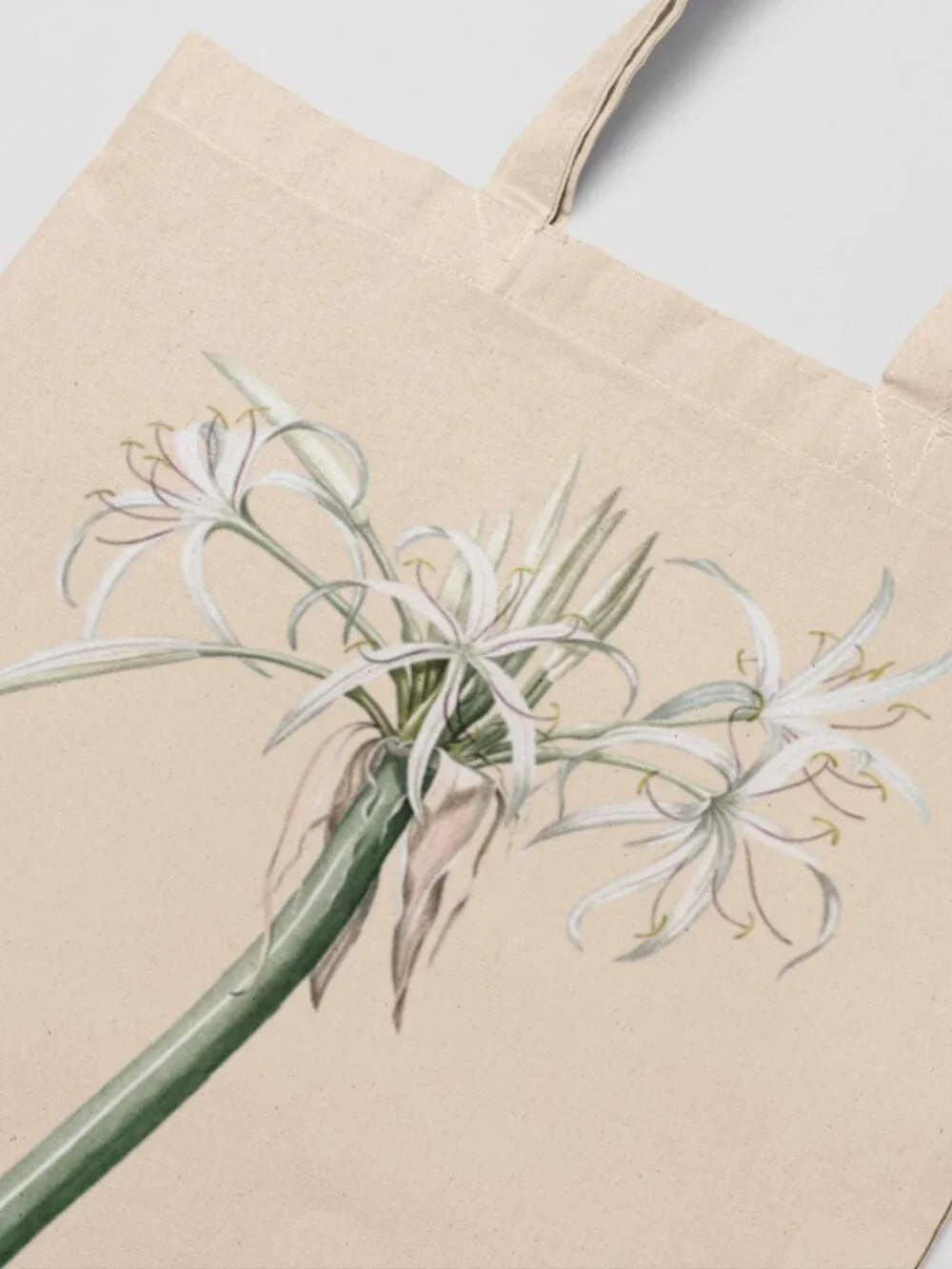 Poison Bulb Vintage Floral Print Graphic Canvas Tote Bag